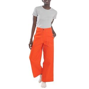 NWT Utility Canvas Orange Stove Pipe Jeans 28 USA Made Streetwear Workwear